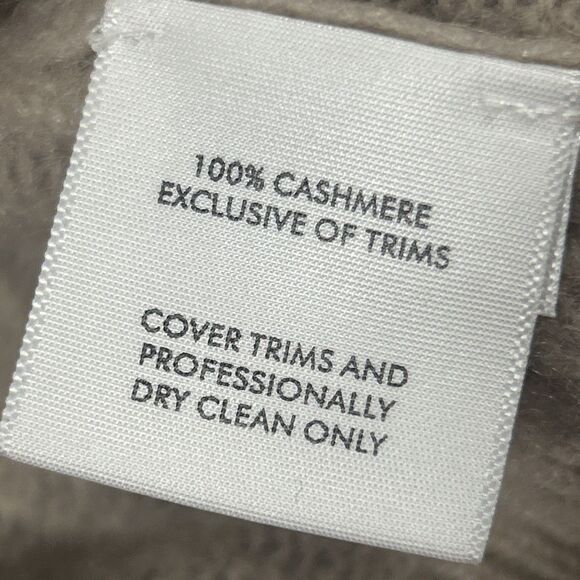 White + Warren Cardigan Sweater Womens Small Beige Cashmere Quiet Luxury Soft - Picture 3 of 6